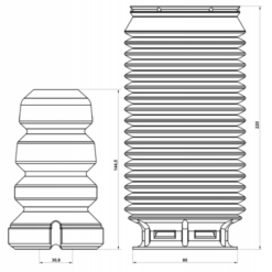 Alternative view of BOOT WITH JOUNCE BUMPER FRONT SHOCK ABSORBER KIT
