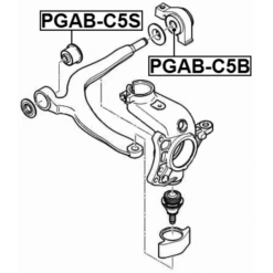 Alternative view of FRONT BUSHING, FRONT CONTROL ARM