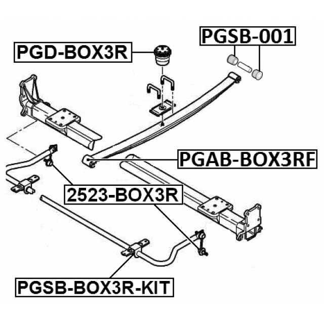 REAR LEAF SPRING RUBBER BUFFER - Image 2