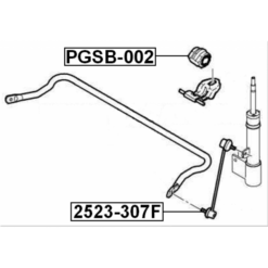 Alternative view of FRONT STABILIZER BAR BUSH D22