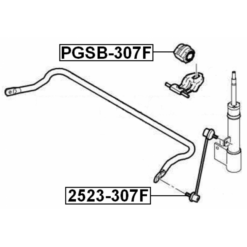 Alternative view of FRONT STABILIZER BAR BUSH D21