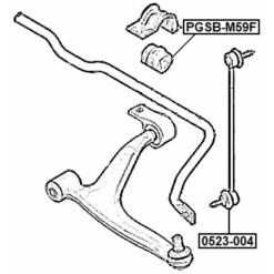Alternative view of FRONT STABILIZER BAR BUSH D21
