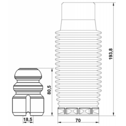 Alternative view of BOOT WITH JOUNCE BUMPER FRONT SHOCK ABSORBER KIT