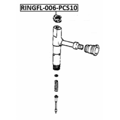 Alternative view of O-RING FUEL INJECTOR PCS 10