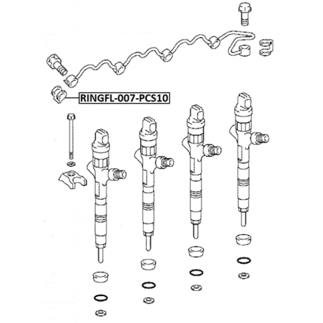 O-RING FUEL INJECTOR PCS 10 - Image 2