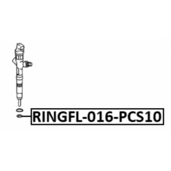 Alternative view of O-RING FUEL INJECTOR PCS 10