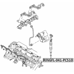 Alternative view of O-RING FUEL INJECTOR PCS 10