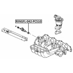 Alternative view of O-RING FUEL INJECTOR PCS 10