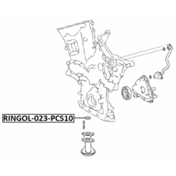 Alternative view of O-RING CYLINDER BLOCK, ENGINE OIL PUMP SEAL PCS 10