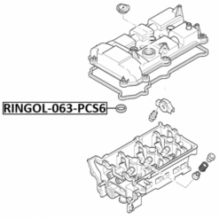 Alternative view of SEAL RING, SPARK PLUG TUBE PCS 6