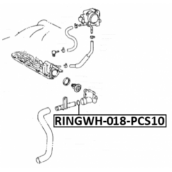 Alternative view of COOLING SYSTEM O-RING PCS 10
