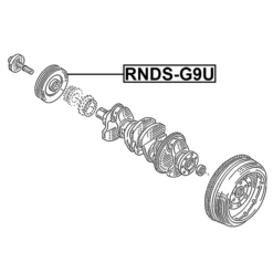 Alternative view of CRANKSHAFT PULLEY G9U