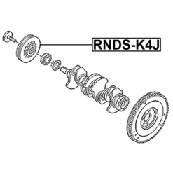 Alternative view of CRANKSHAFT PULLEY K4J