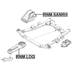 Alternative view of RIGHT ENGINE MOUNT (HYDRO)