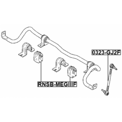 Alternative view of FRONT STABILIZER BAR BUSH D20
