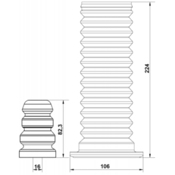 Alternative view of BOOT WITH JOUNCE BUMPER FRONT SHOCK ABSORBER KIT