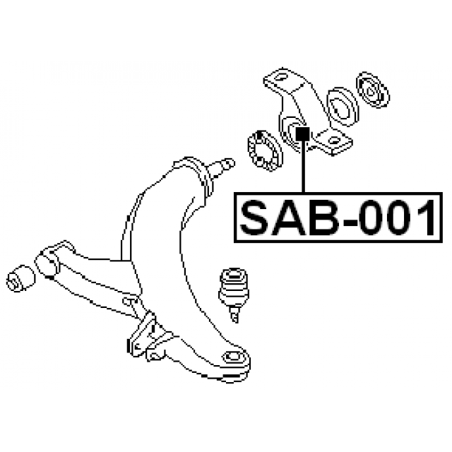 REAR BUSHING, FRONT CONTROL ARM (HYDRO) - Image 2