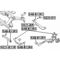 Alternative view of REAR TRANSVERSE ROD BUSHING