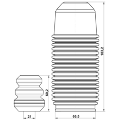 Alternative view of BOOT WITH JOUNCE BUMPER FRONT SHOCK ABSORBER KIT