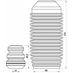 Alternative view of BOOT WITH JOUNCE BUMPER FRONT SHOCK ABSORBER KIT