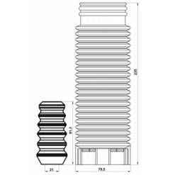 Alternative view of BOOT WITH JOUNCE BUMPER REAR SHOCK ABSORBER KIT (SET FOR TWO SIDES)