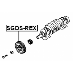 Alternative view of CRANKSHAFT PULLEY D20R