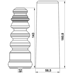 Alternative view of BOOT WITH JOUNCE BUMPER REAR SHOCK ABSORBER KIT (SET FOR TWO SIDES)