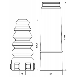 Alternative view of BOOT WITH JOUNCE BUMPER REAR SHOCK ABSORBER KIT (SET FOR TWO SIDES)