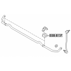 Alternative view of FRONT STABILIZER BAR BUSH D20
