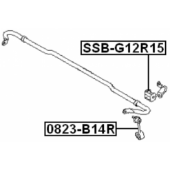 Alternative view of REAR STABILIZER BAR BUSH D15