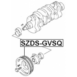 Alternative view of CRANKSHAFT PULLEY