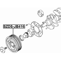 Alternative view of CRANKSHAFT PULLEY