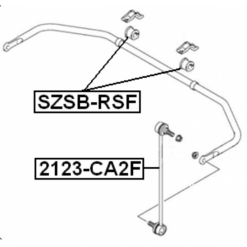 Alternative view of FRONT STABILIZER BAR BUSH D20.3