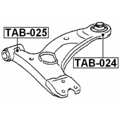 Alternative view of FRONT BUSHING, FRONT CONTROL ARM
