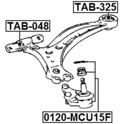 Alternative view of FRONT BUSHING, FRONT CONTROL ARM