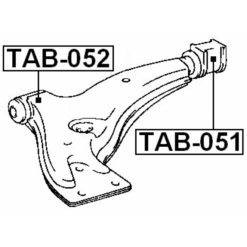 Alternative view of FRONT BUSHING, FRONT CONTROL ARM