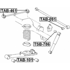 Alternative view of BUSHING, REAR TRAILING ARM