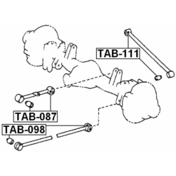 Alternative view of REAR TRANSVERSE ROD BUSHING