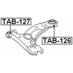 Alternative view of FRONT BUSHING, FRONT CONTROL ARM