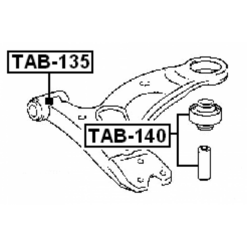 Alternative view of FRONT BUSHING, FRONT CONTROL ARM