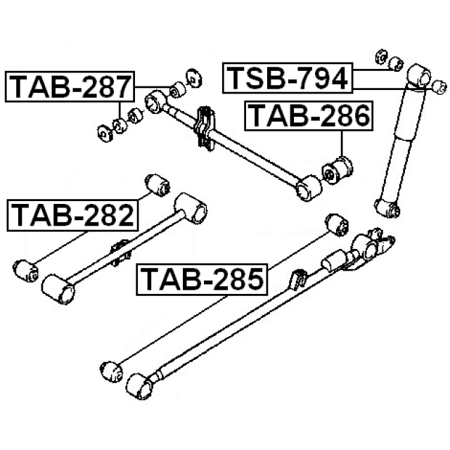 BUSHING, REAR TRANSVERSE ARM - Image 2