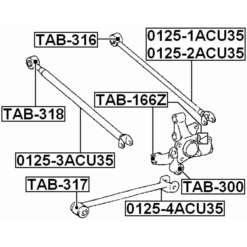 Alternative view of REAR TRANSVERSE ROD BUSHING