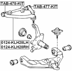 Alternative view of BUSHING KIT, FRONT UPPER CONTROL ARM