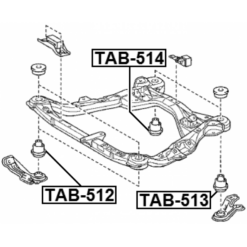 Alternative view of SUBFRAME REAR BUSHING LH