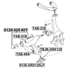 Alternative view of FRONT ARM BUSHING KIT