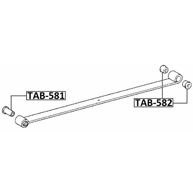 REAR BUSHING, FRONT LEAF SPRING - Image 2