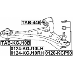 Alternative view of FRONT BUSHING, FRONT CONTROL ARM