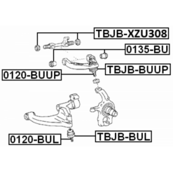 Alternative view of FRONT UPPER CONTROL ARM BALL JOINT BOOT 31.5X41X22.5