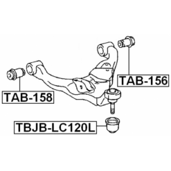 Alternative view of LOWER CONTROL ARM BALL JOINT BOOT 41.4X37.2X19.2