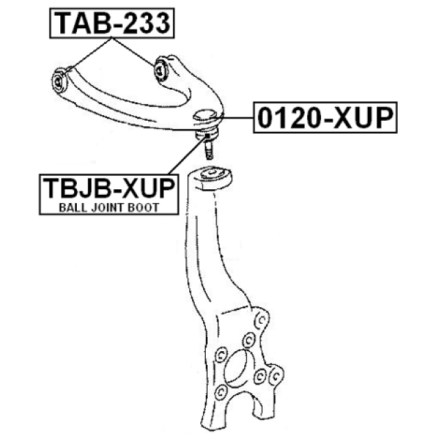 FRONT UPPER CONTROL ARM BALL JOINT BOOT 27X32X16.5 - Image 2